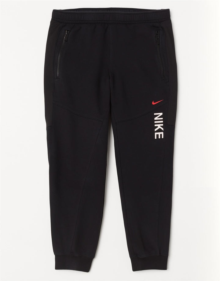 Ανδρική φόρμα γυμναστικής γραφική Nike, Joggers, μεσαίο μαύρο βαμβακερό