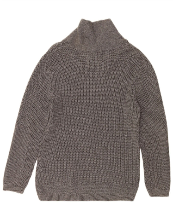 Πουλόβερ Zara Boys Shawl Neck Jumper 9-10 Years Grey Cotton