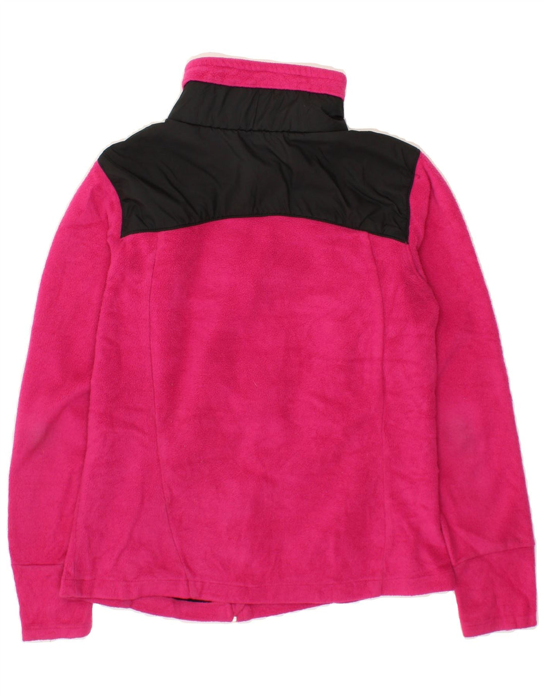 COLUMBIA Womens Fleece Jacket UK 16 Large Pink Colourblock Polyester Vintage Columbia and Second-Hand Columbia from Messina Hembry 