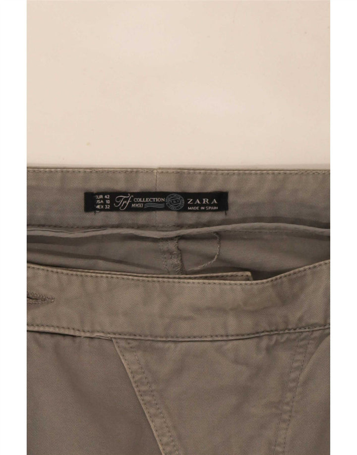 Zara Γυναικεία Μίνι φούστα Trafaluc με καρφίτσα EU 42 Μεγάλη W32 Γκρι