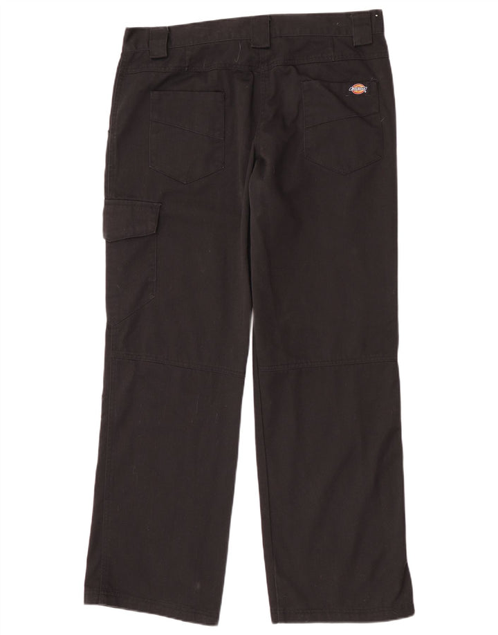 Dickies γυναικείο ίσιο παντελόνι Cargo UK 14 μεγάλο W32 L30 μαύρο πολυεστέρα
