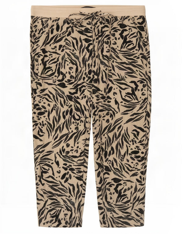 Marks & Spencer Γυναικείο Cropped Παντελόνι UK 16 Large W36 L25 Beige