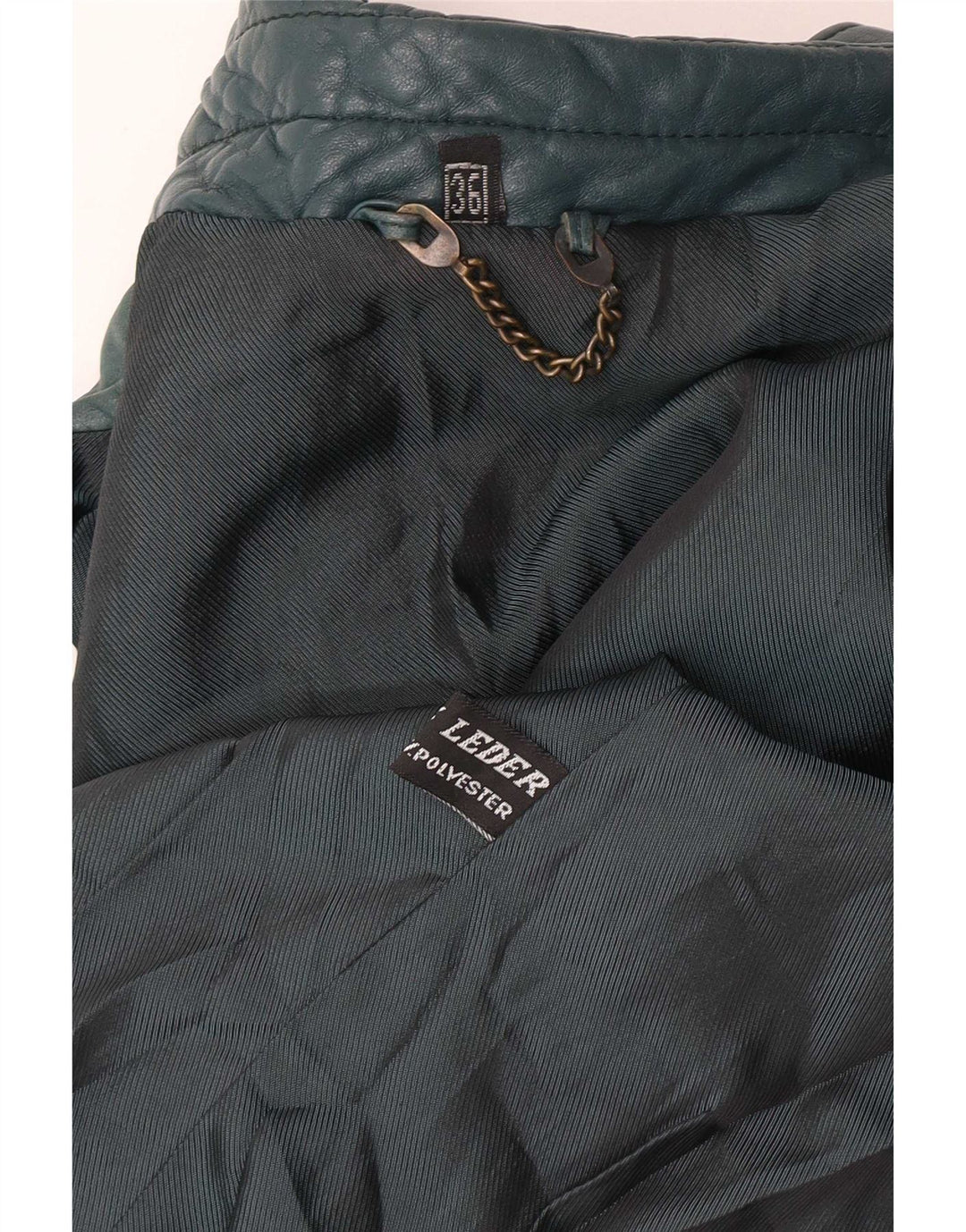 Vintage Γυναικείο Crop Δερμάτινο Μπουφάν EU 36 Small Green Leather