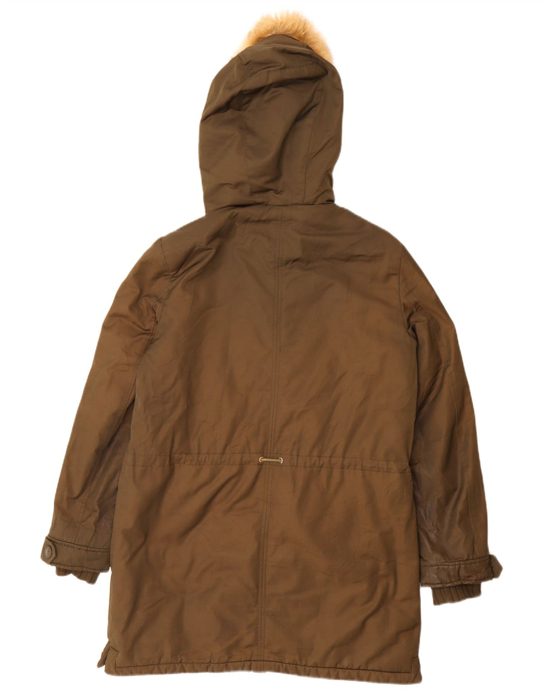Zara Γυναικείο Trafaluc Hooded Parka Jacket UK 14 Medium Khaki Polyester