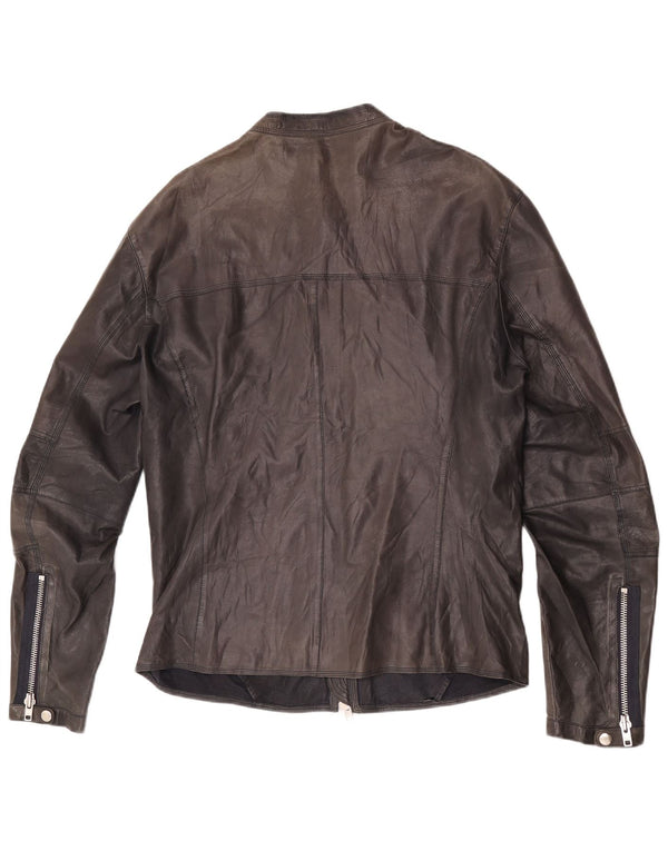 Vintage Ανδρικό Δερμάτινο Σακάκι Racer UK 38 Medium Black Leather