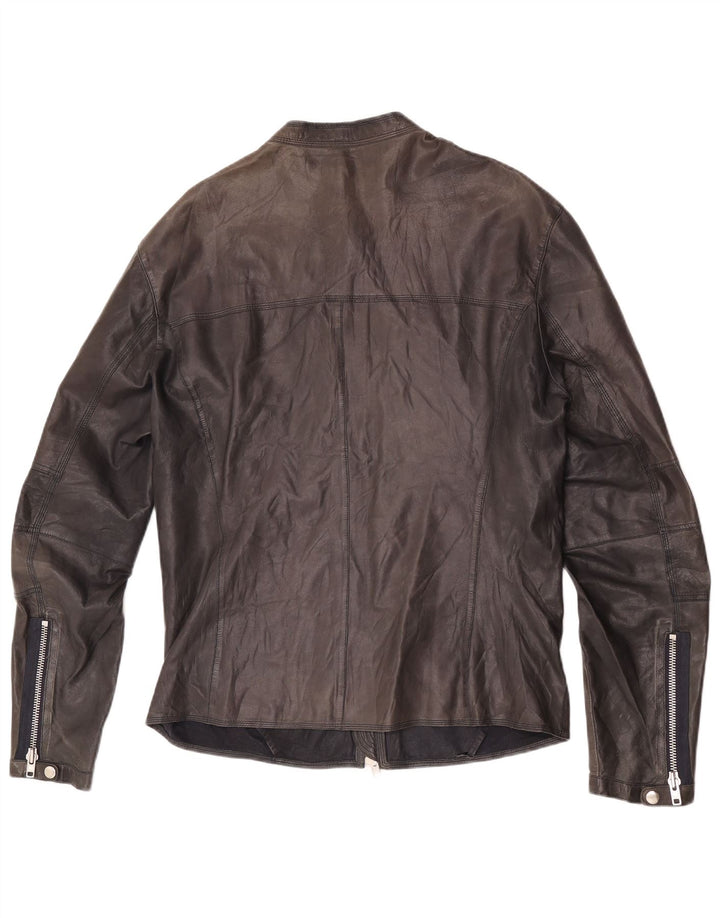 Vintage Ανδρικό Δερμάτινο Σακάκι Racer UK 38 Medium Black Leather