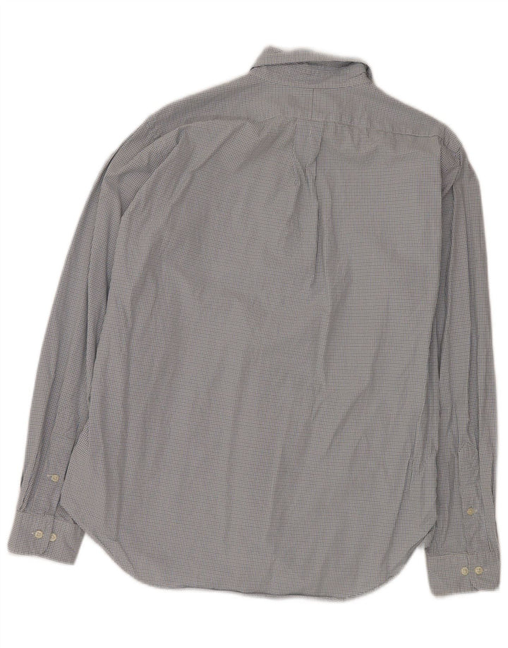 RALPH LAUREN Ανδρικό πουκάμισο 15 1/2 Μεσαίο μπλε βαμβακερό Gingham