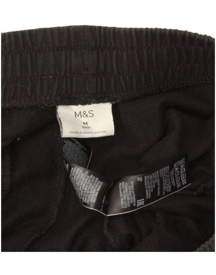 Ανδρική αθλητική φόρμα Marks & Spencer Παντελόνι μεσαίο μαύρο βαμβακερό
