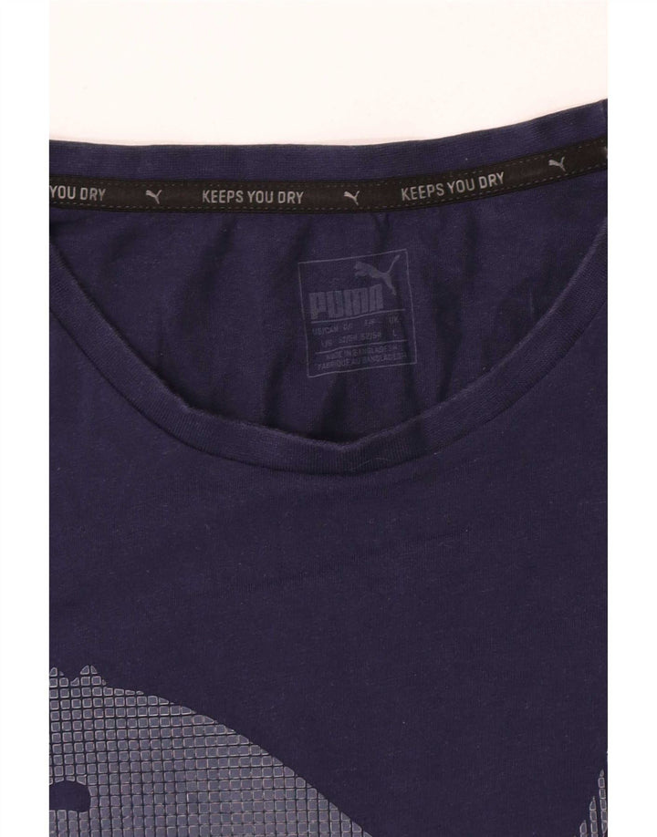 Ανδρικό γραφικό μπλουζάκι Puma Top Large Navy Blue