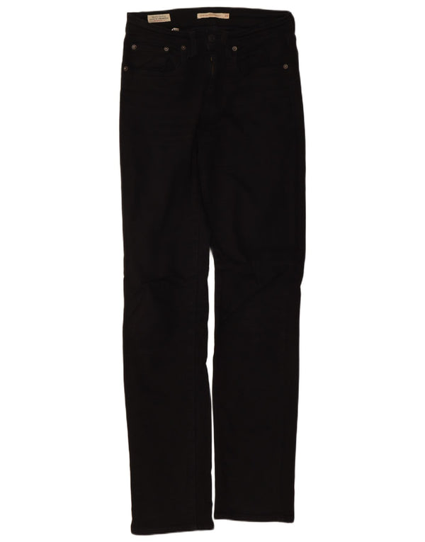 Γυναικείο τζιν Levi's 724 ψηλό ίσιο W27 L32 μαύρο βαμβακερό