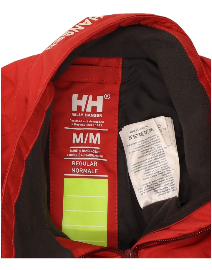 HELLY HANSEN Γυναικείο γραφικό τζάκετ αντιανεμικό UK 14 μεσαίο κόκκινο πολυεστέρα