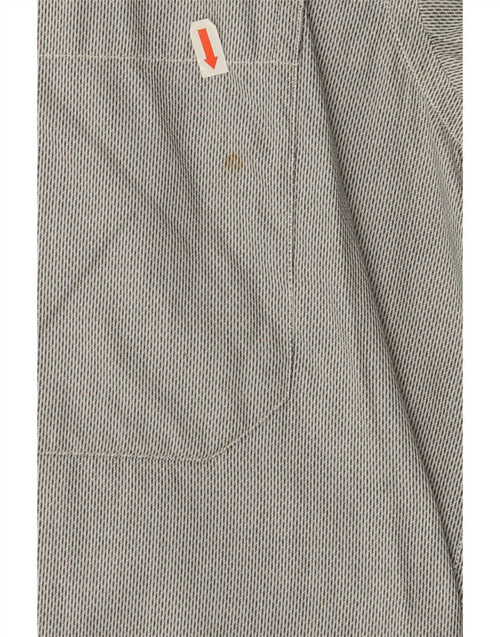 TRUSSARDI Mens Shirt Size 17 43 XL Grey Check Cotton Vintage Trussardi and Second-Hand Trussardi from Messina Hembry 