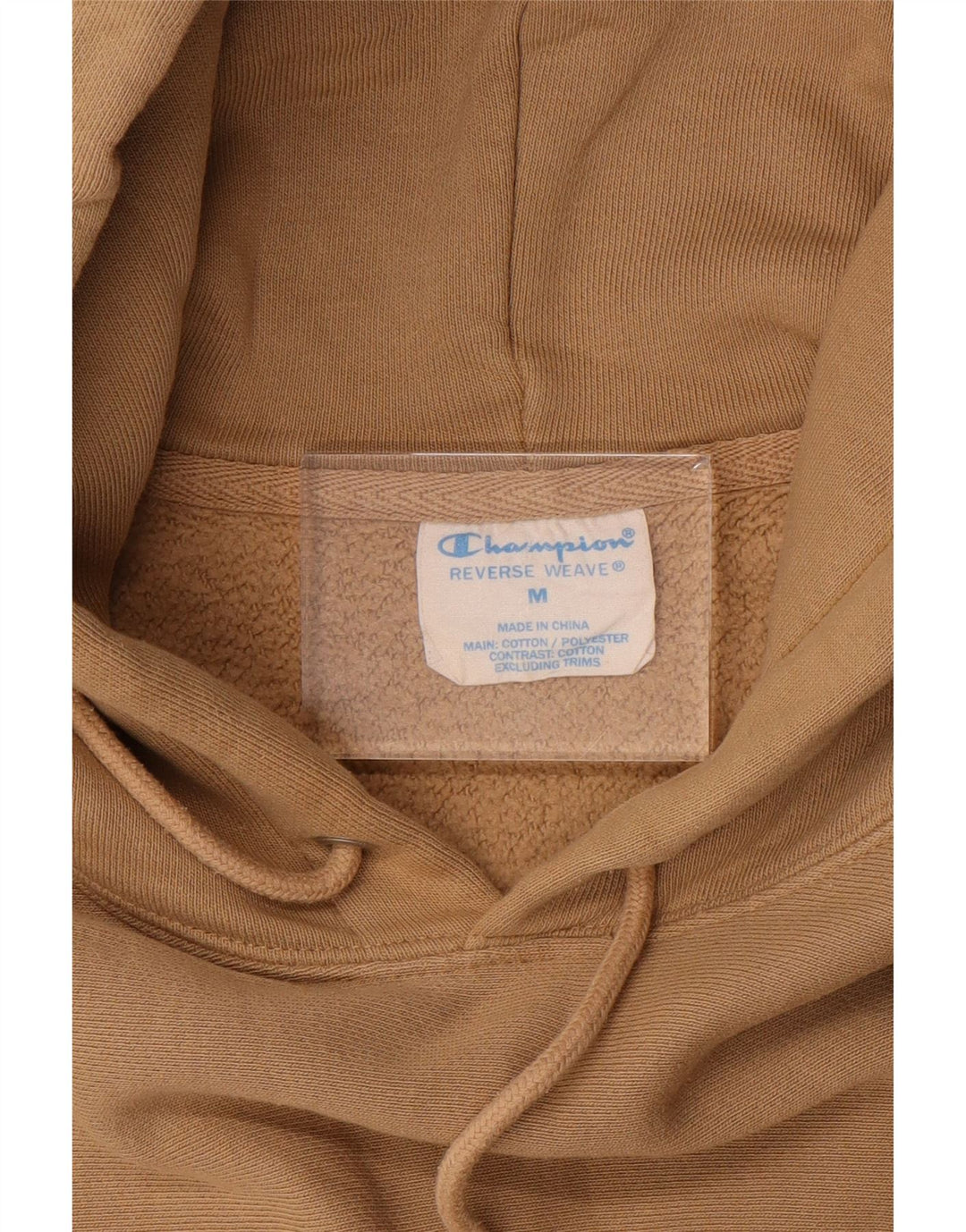 Champion Mens Hoodie Jumper Μεσαίο Μπεζ βαμβακερό