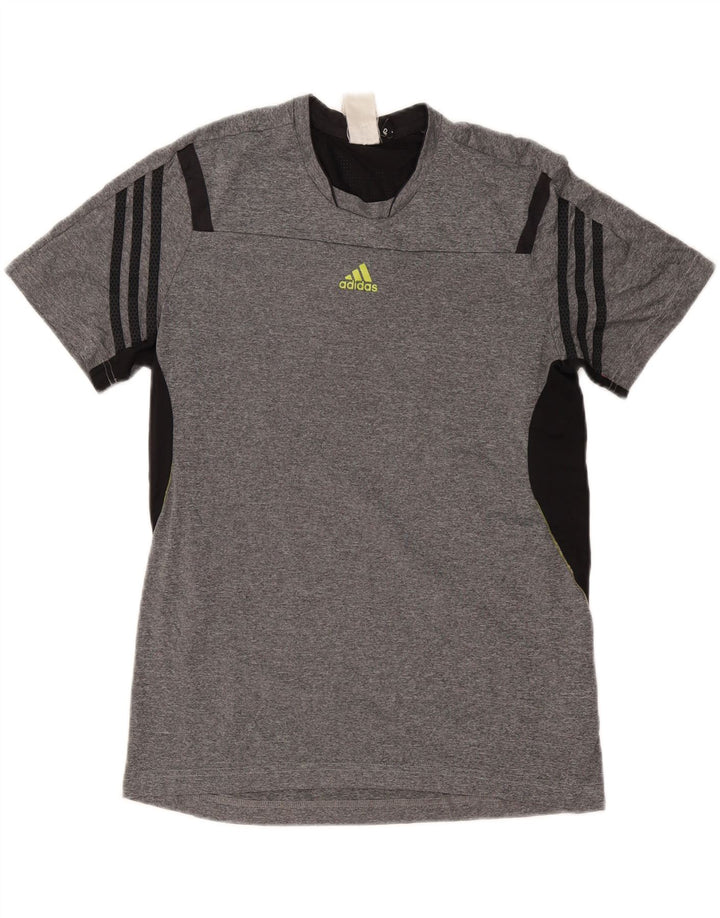 Ανδρικό T-Shirt Climacool ADIDAS Top Medium Grey Colorblock Πολυεστέρας