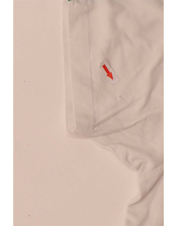 Ellesse Ανδρικό γραφικό T-Shirt Top Μικρό λευκό βαμβακερό