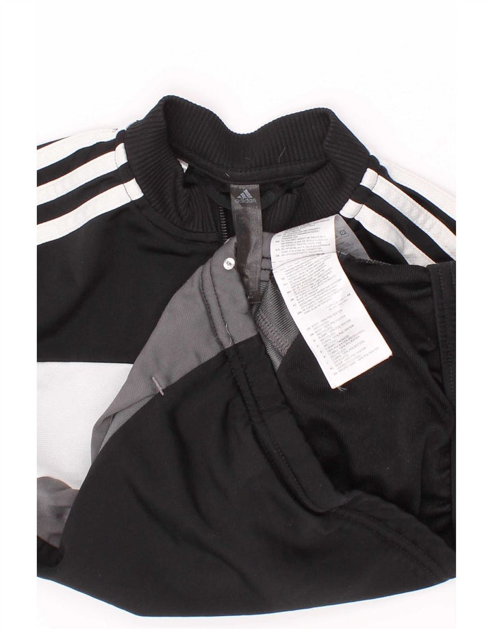 Adidas Boys αθλητική φόρμα Top Jacket 5-6 Years Black Colourblock Polyester