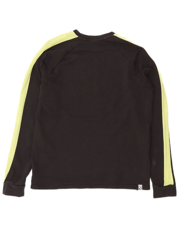 Puma Γυναικείο Φούτερ Jumper UK 14 Medium Black Colourblock Βαμβακερό