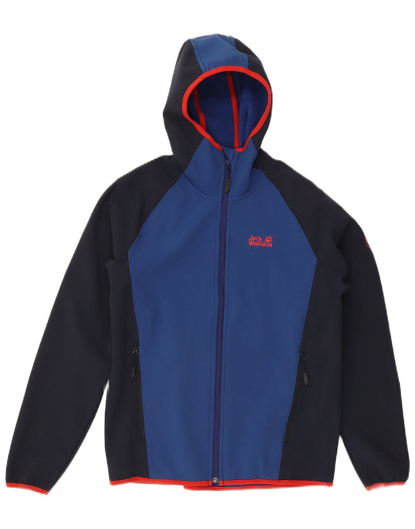Ανδρικό πουλόβερ Jack Wolfskin με φερμουάρ UK 34 Small Blue Colourblock