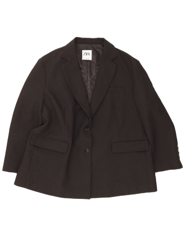Zara Γυναικείο τζάκετ Blazer UK 6 XS Μαύρο Πολυεστέρα με 2 Κουμπιά