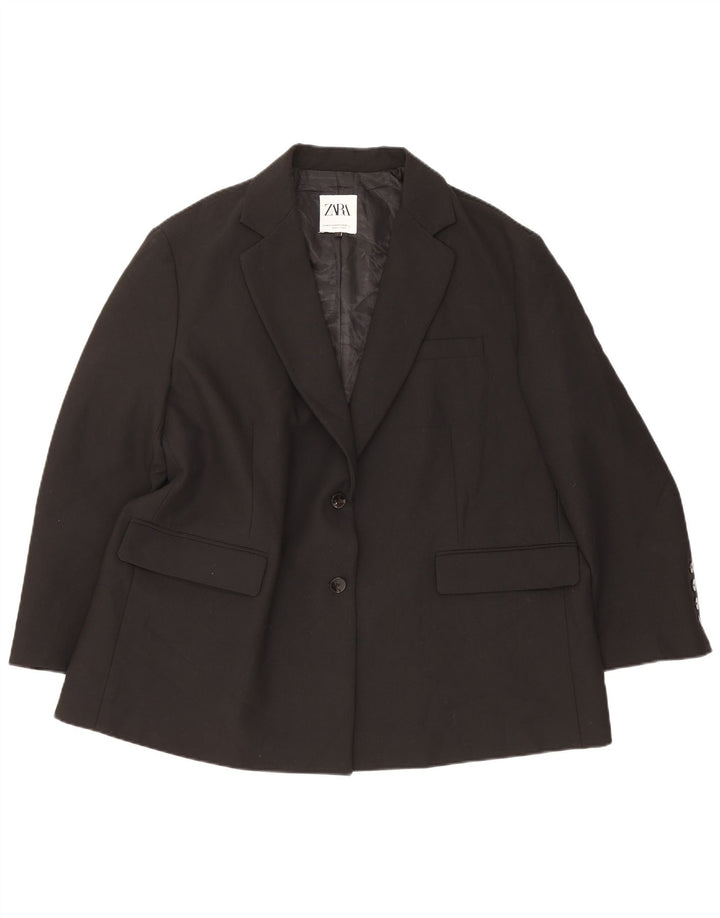 Zara Γυναικείο τζάκετ Blazer UK 6 XS Μαύρο Πολυεστέρα με 2 Κουμπιά