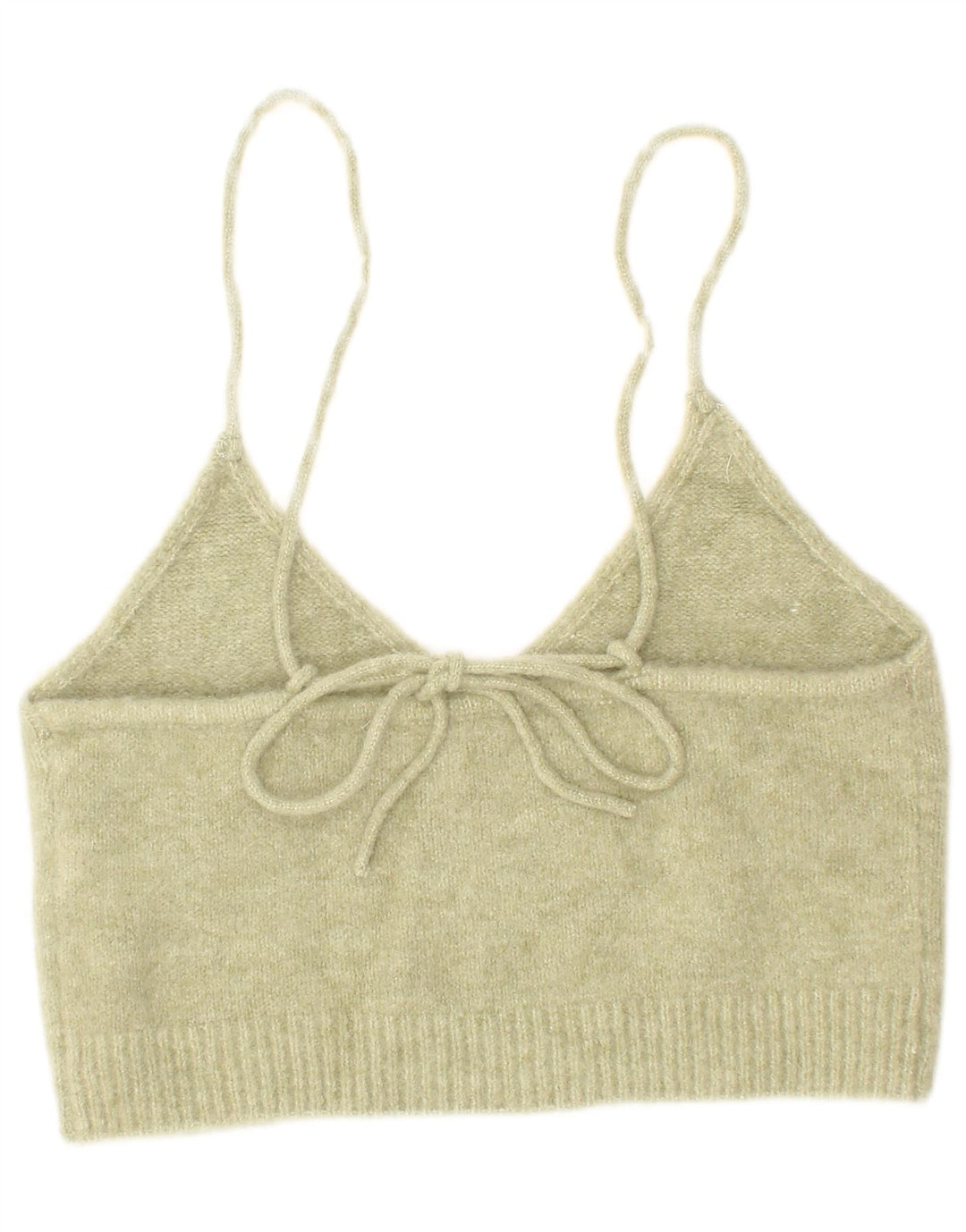 Zara Γυναικείο Knit Crop Top Μικρό Πράσινο Ακρυλικό