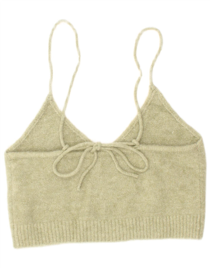 Zara Γυναικείο Knit Crop Top Μικρό Πράσινο Ακρυλικό