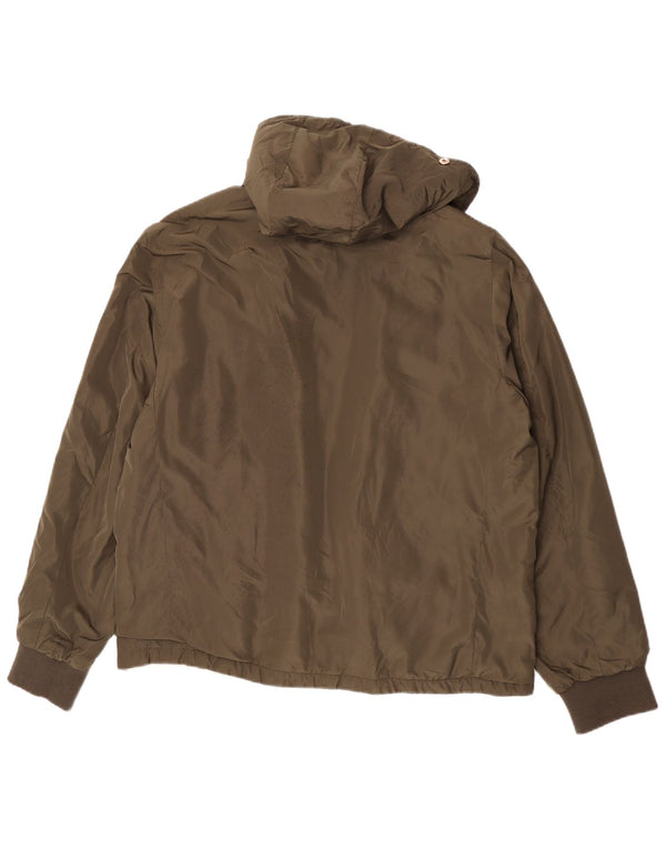 Zara Ανδρικό μπουφάν με κουκούλα Bomber UK 44 2XL Khaki Polyester