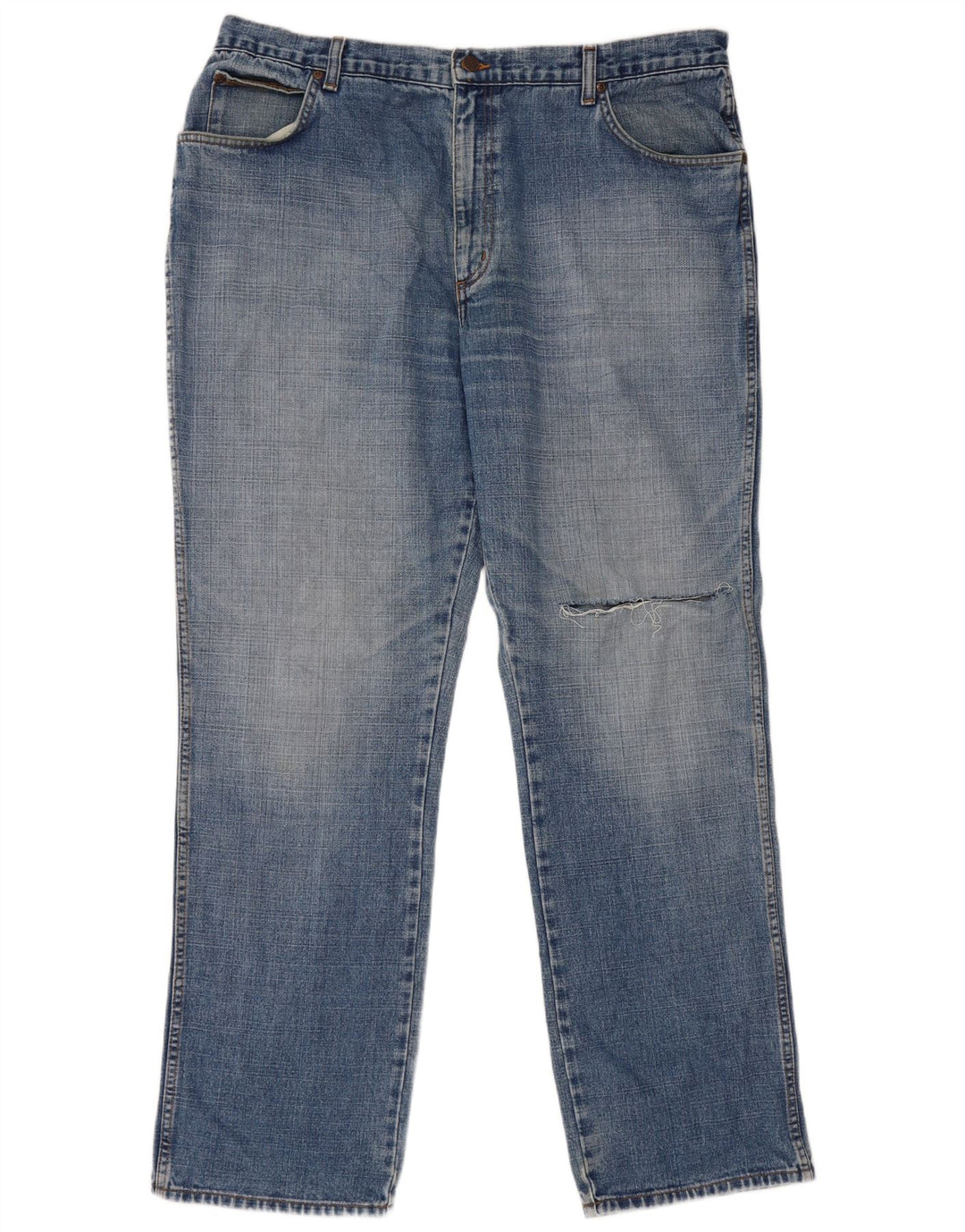 Ανδρικό τζιν Wrangler Texas Distressed Straight W40 L32 Μπλε βαμβακερό