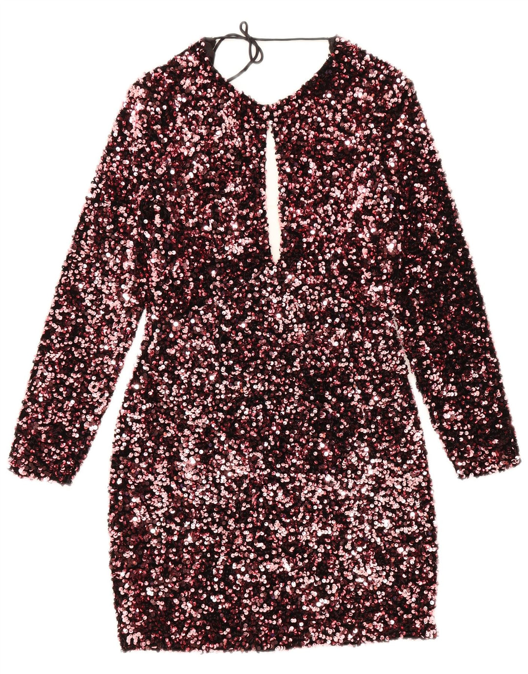 Γυναικείο μακρυμάνικο φόρεμα Zara UK 8 Small Pink Polyester