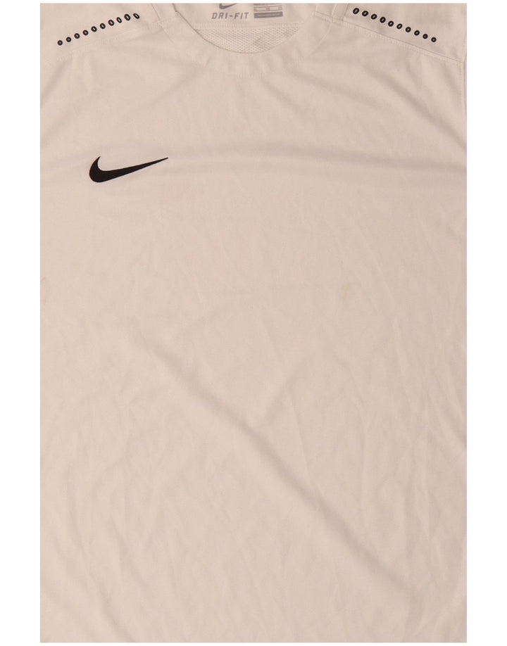 Ανδρικό T-Shirt NIKE Dri Fit Top XL Λευκό πολυεστέρας
