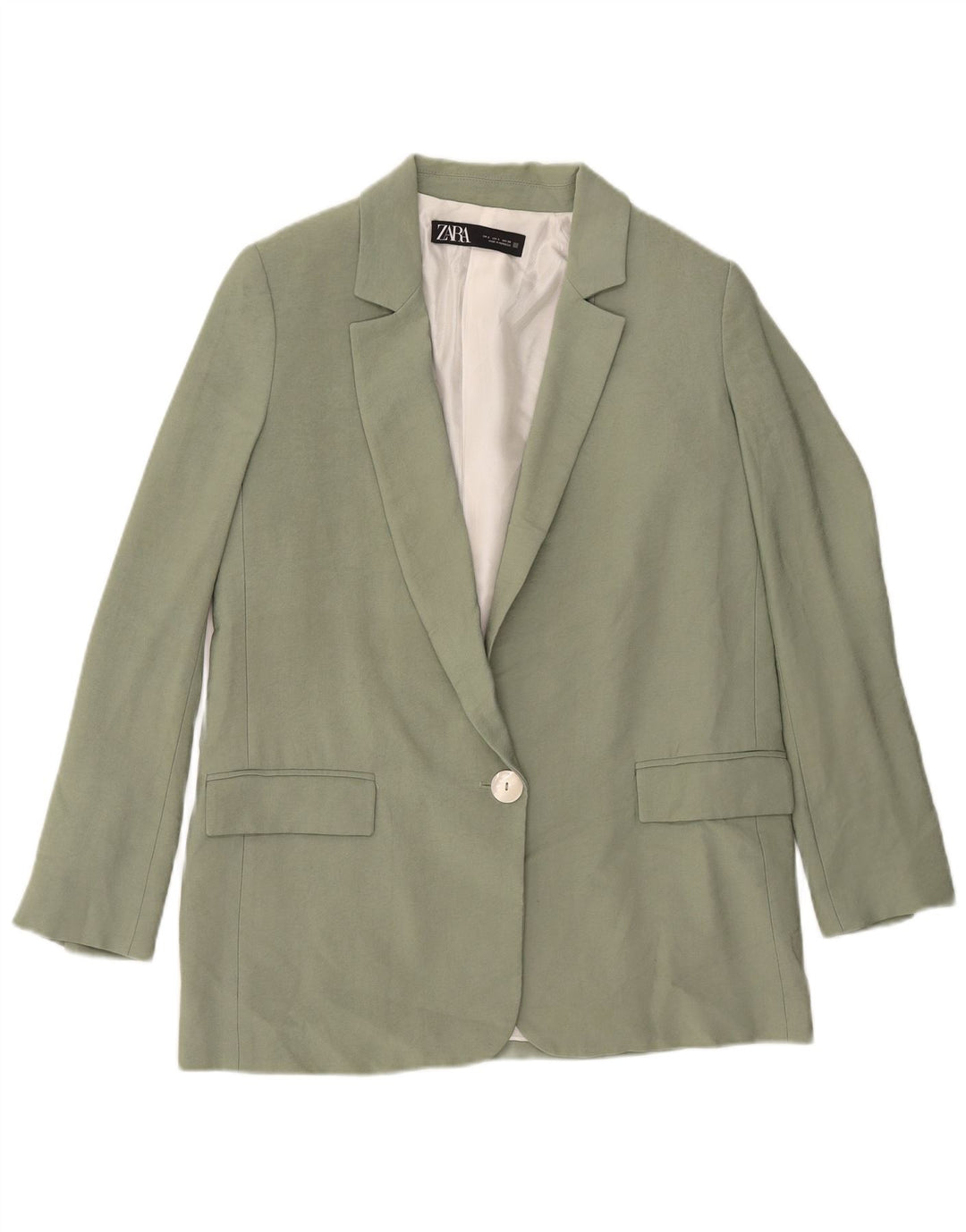 Zara Γυναικείο Μπουφάν σακάκι με 1 κουμπί UK 10 Small Green
