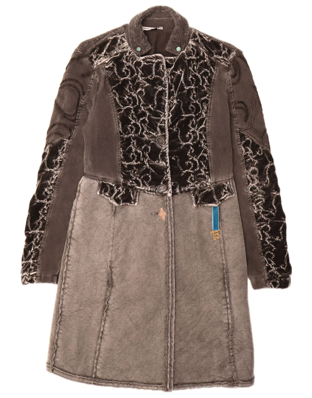 Elisa Cavaletti Γυναικείο Πανωφόρι UK 10 Small Grey Paisley