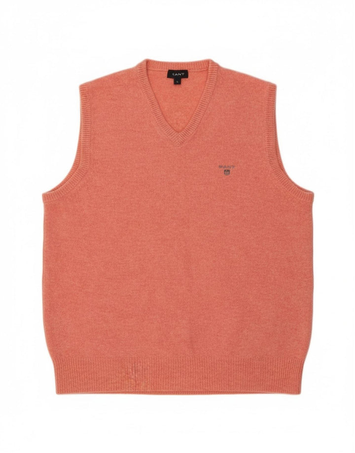 Ανδρικό γιλέκο Gant Tank Top μεγάλο ροζ μαλλί