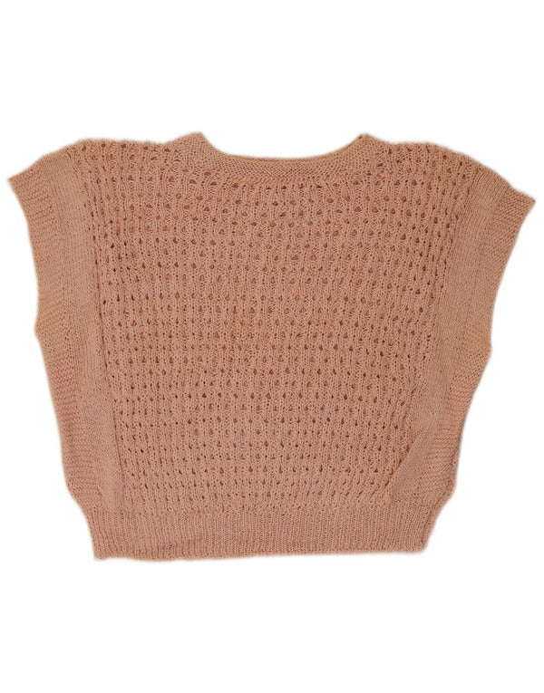 Vintage γυναικείο Crop Vest Tank Top UK 12 Medium Pink