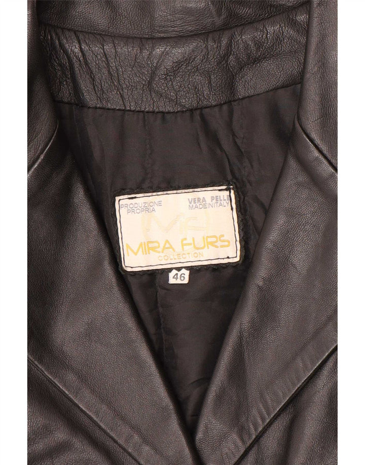 Mira Furs Γυναικείο Δερμάτινο Μπουφάν IT 46 Large Μαύρο Δερμάτινο