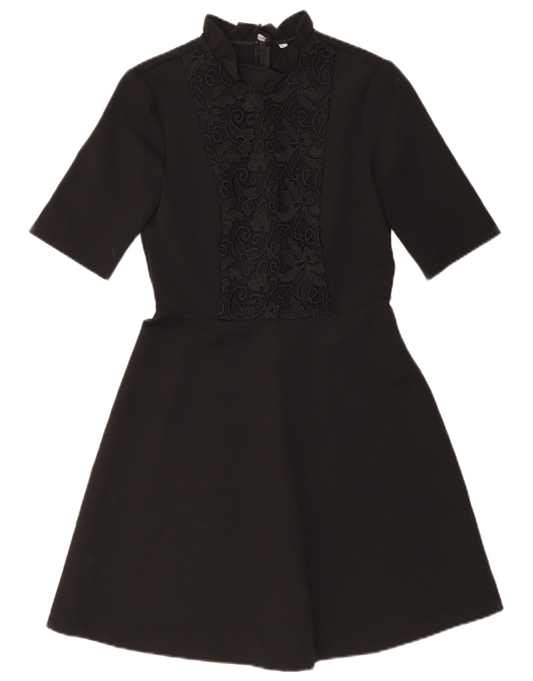 Γυναικείο φόρεμα ZARA A-Line UK 10 Small Black Floral Polyester