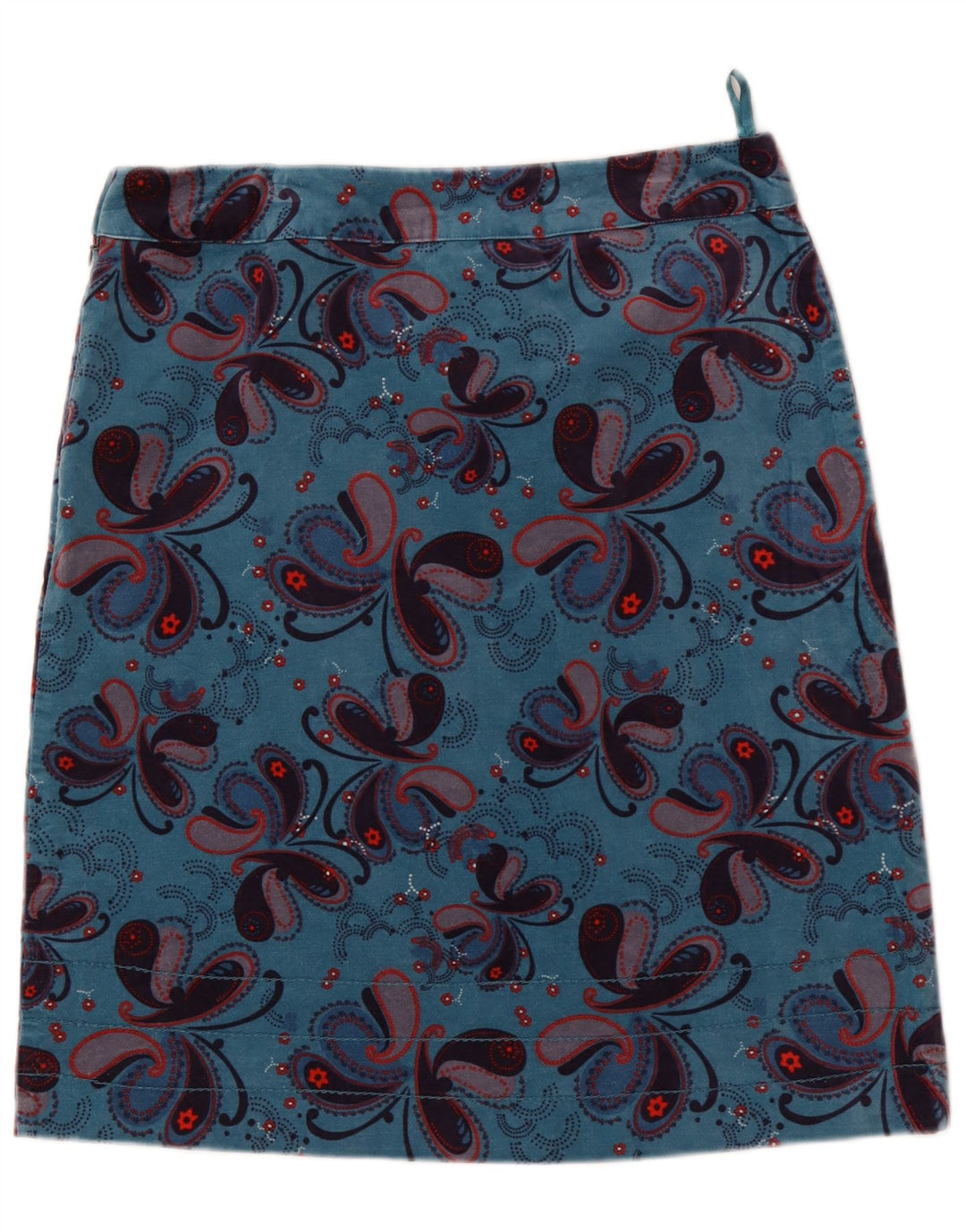 White Stuff Γυναικεία ίσια φούστα UK 12 Medium W32 Blue Paisley
