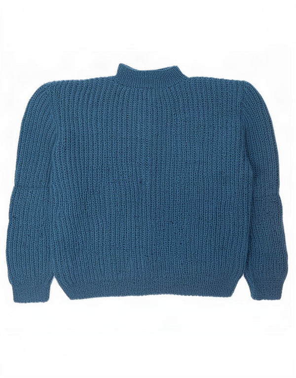 Vintage γυναικείο πουλόβερ με λαιμό χελώνα UK 18 XL Navy Blue