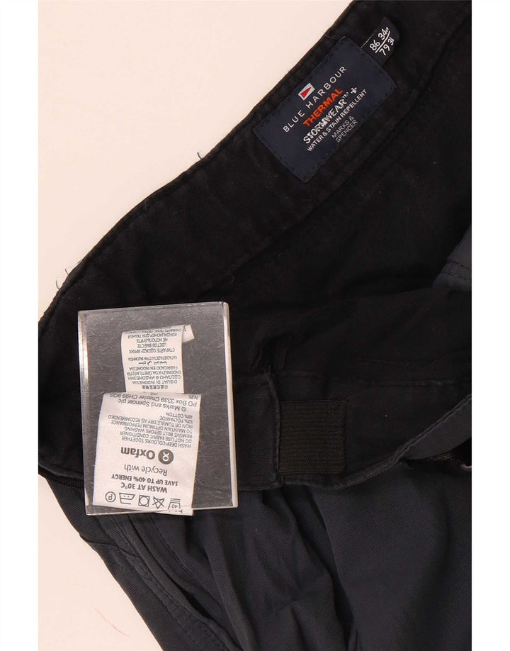 Marks & Spencer Ανδρικό ίσιο παντελόνι αντιανεμικό W34 L31 Navy Blue