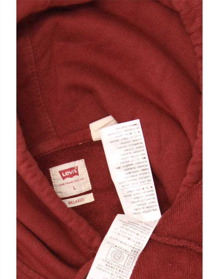 Ανδρικό γραφικό κουκούλα Levi's Large Maroon Βαμβακερό