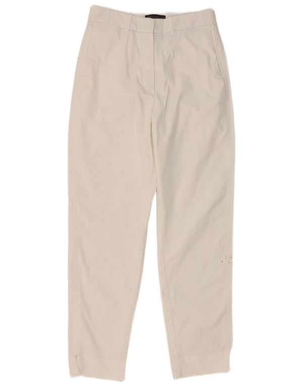 Marks & Spencer Γυναικείο ψηλόμεσο παντελόνι Chino UK 8 Small W26 L27 Λευκό
