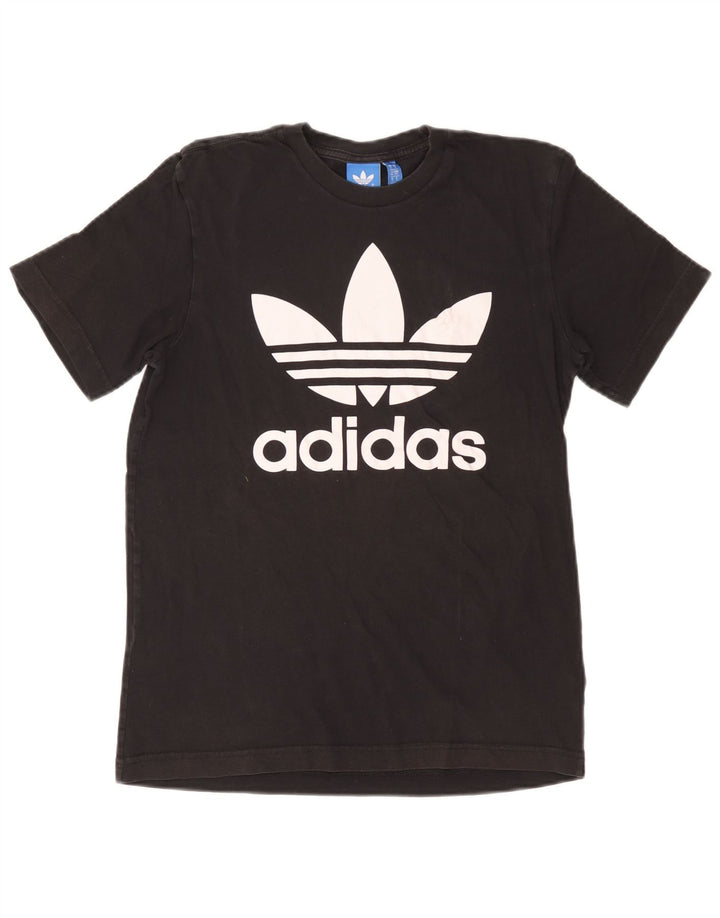 Ανδρικό γραφικό T-Shirt Adidas Top Μικρό μαύρο βαμβακερό