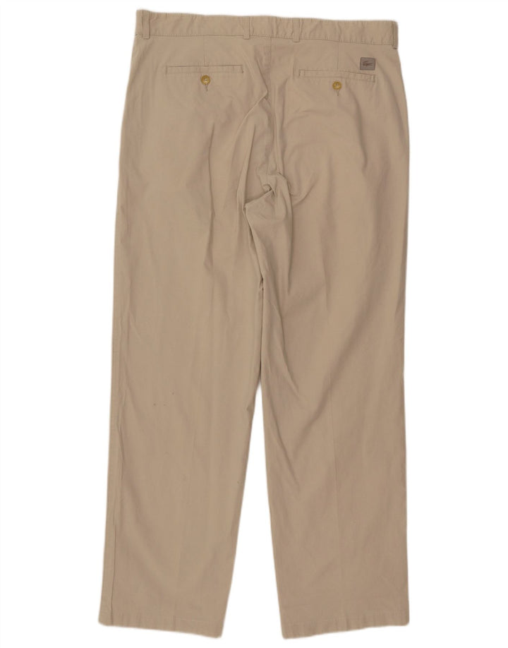 LACOSTE Ανδρικό ίσιο παντελόνι Chino Μέγεθος 48 XL W38 L31 Μπεζ βαμβακερό