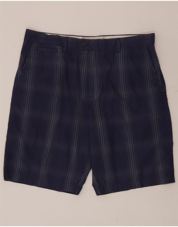 Ανδρικό σορτς Chino Marks & Spencer W36 Large Blue Check Cotton