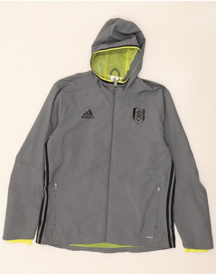 Adidas Ανδρικό Climacool Graphic Hooded Rain Jacket UK 40 Large Grey Polyester