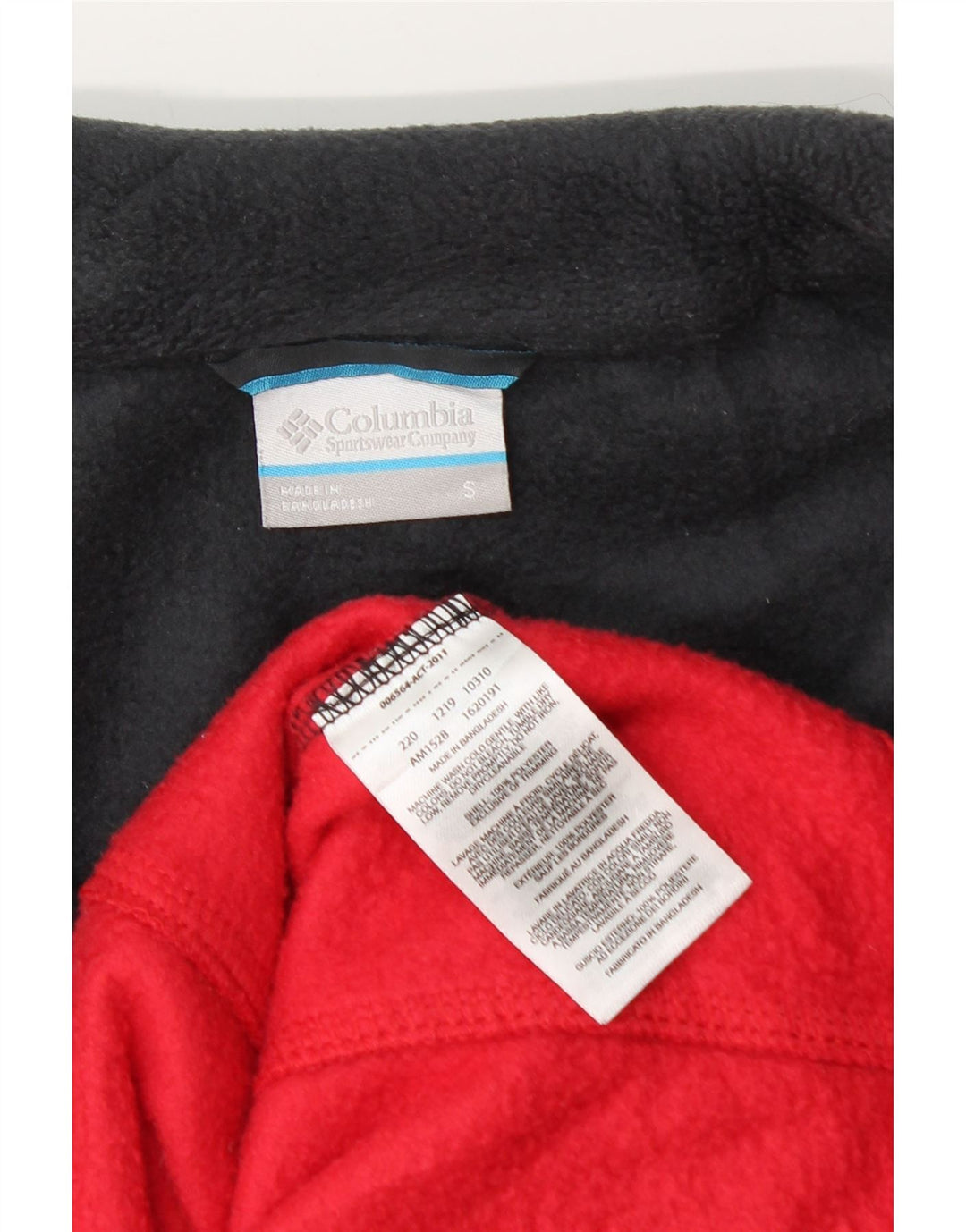 Columbia Ανδρικό φερμουάρ Fleece Jumper Μικρό Κόκκινο Colourblock Πολυεστέρας