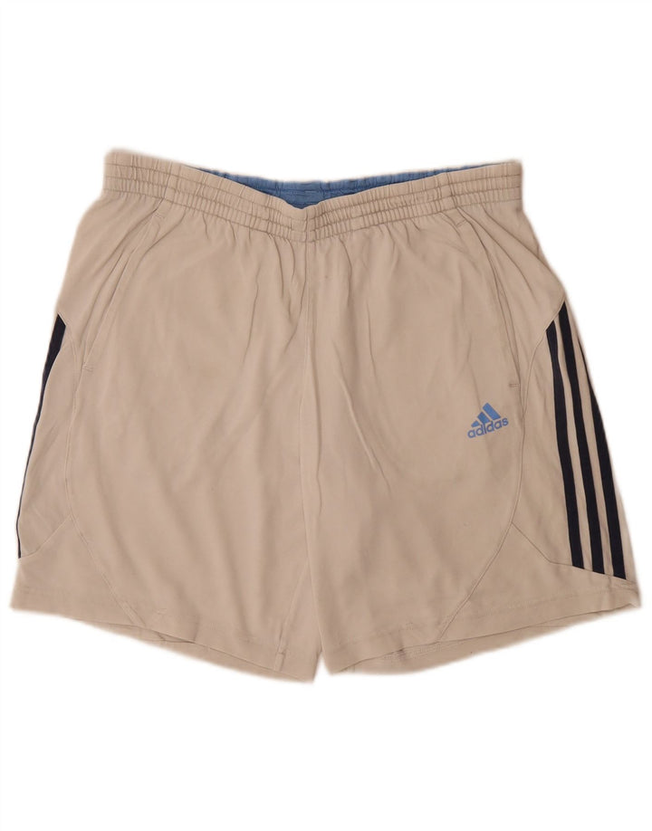 Ανδρικό σορτς Adidas Climalite από βαμβακερό μεσαίο μπεζ