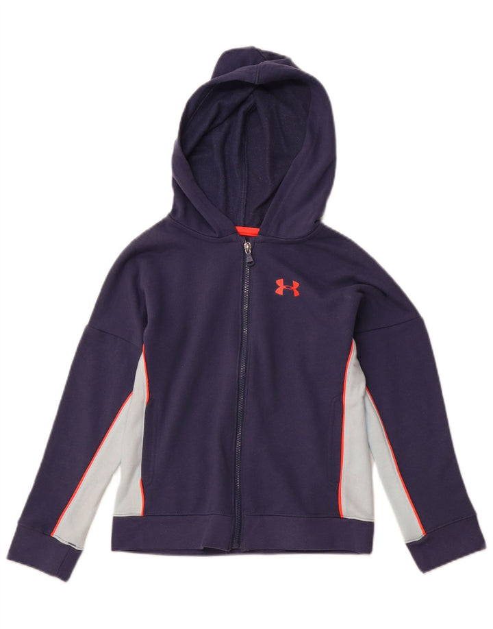 Πουλόβερ UNDER Armour Boys Cold Gear Zip Hoodie 7-8 ετών Small Navy Blue