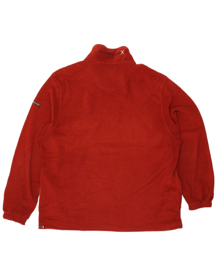 Izod Ανδρικό φερμουάρ Fleece Jumper XL Κόκκινο πολυεστέρας