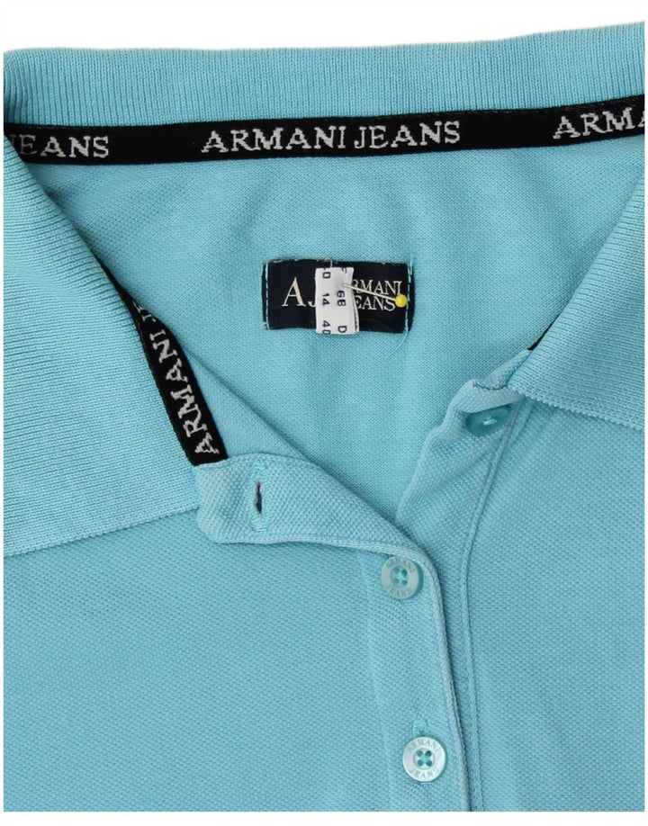 Armani γυναικείο μπλουζάκι πόλο UK 14 Medium Blue